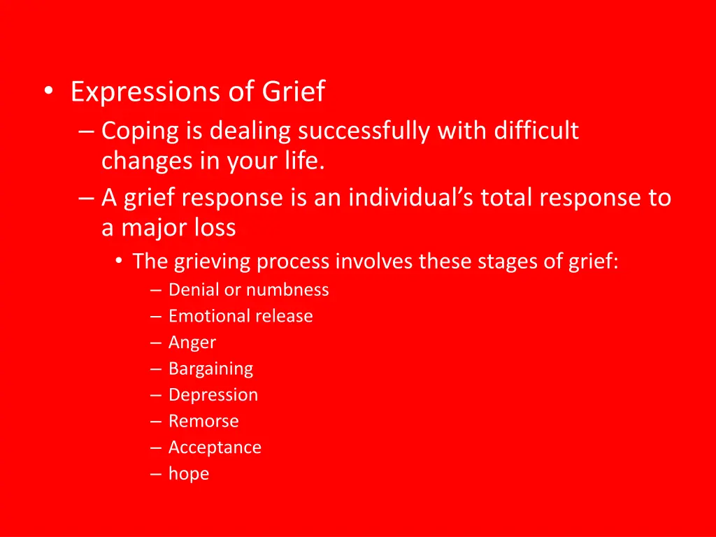 expressions of grief coping is dealing