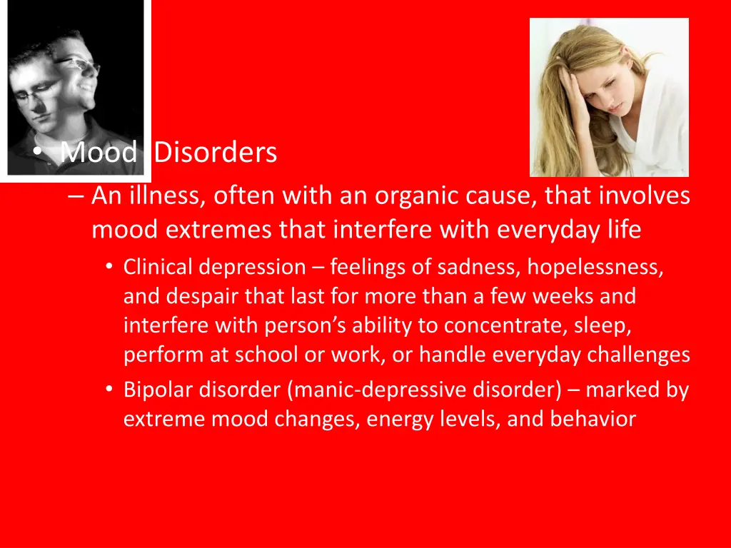 mood disorders an illness often with an organic