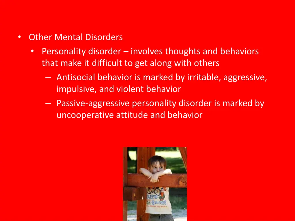 other mental disorders personality disorder