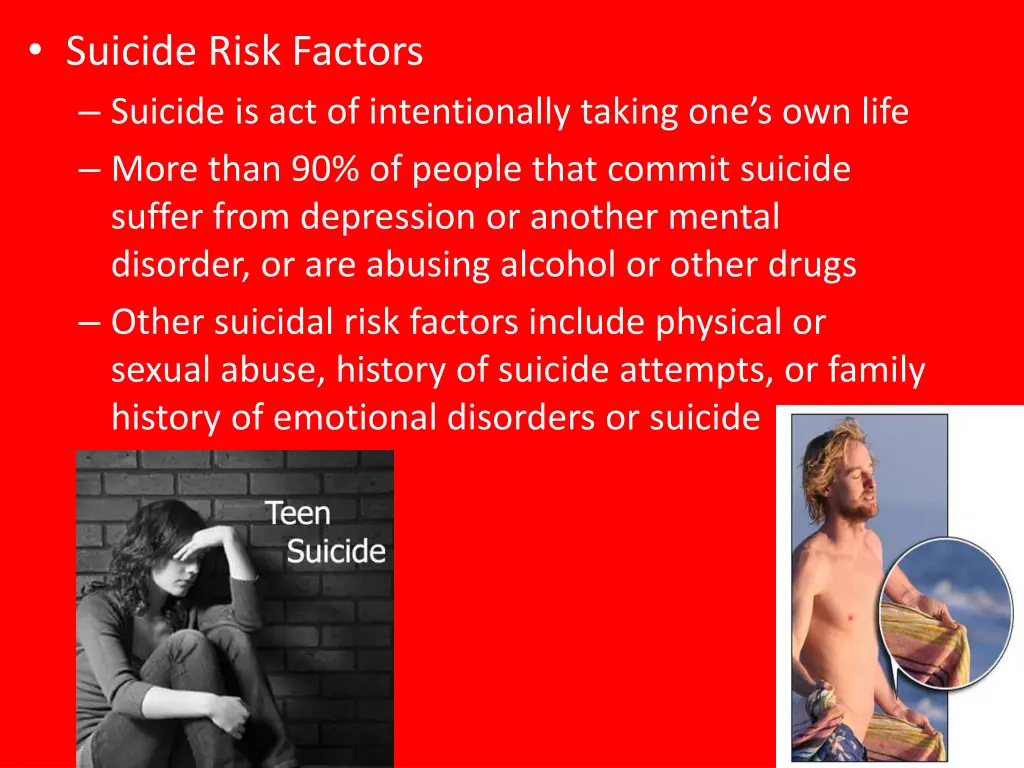 suicide risk factors suicide