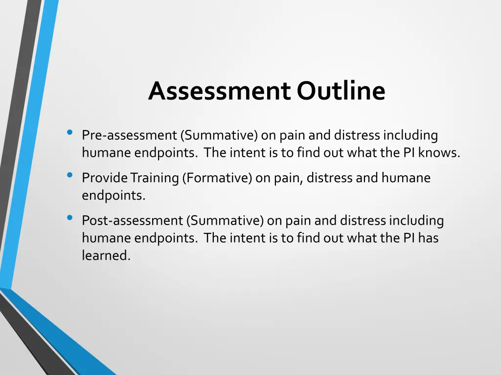 assessment outline