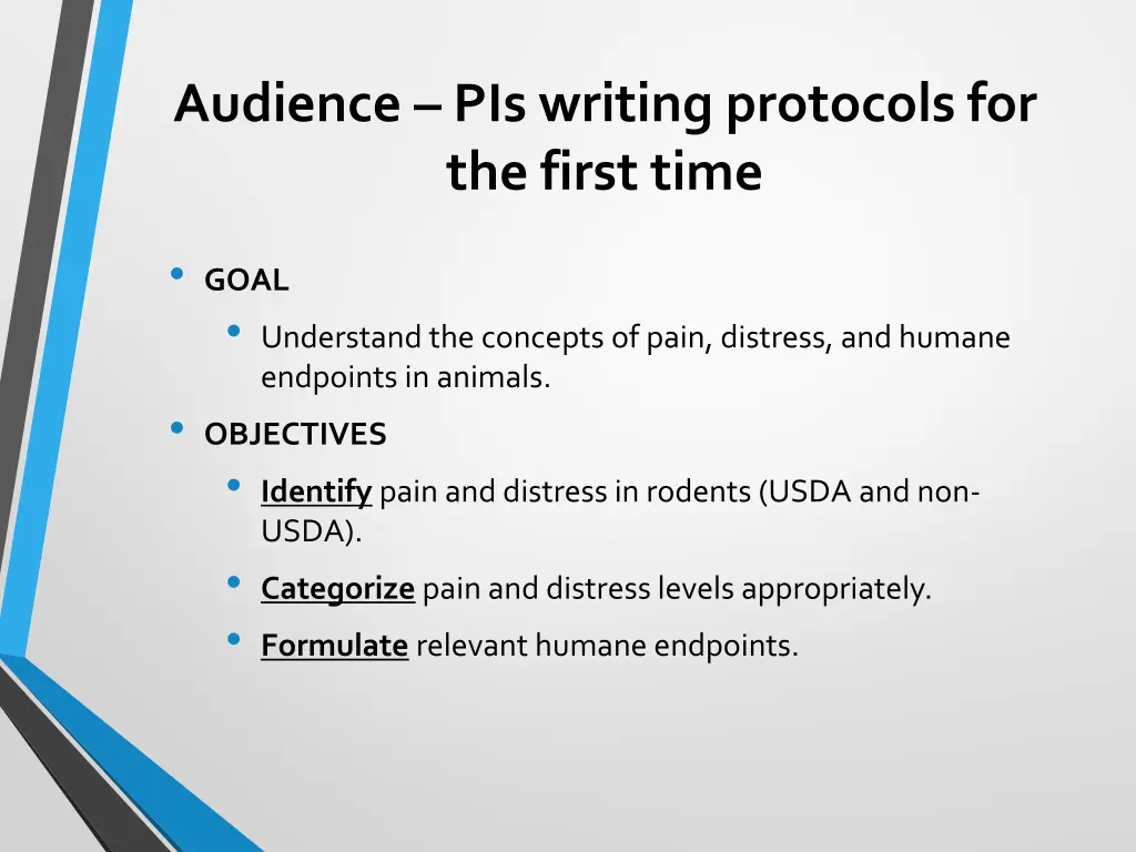 audience pis writing protocols for the first time