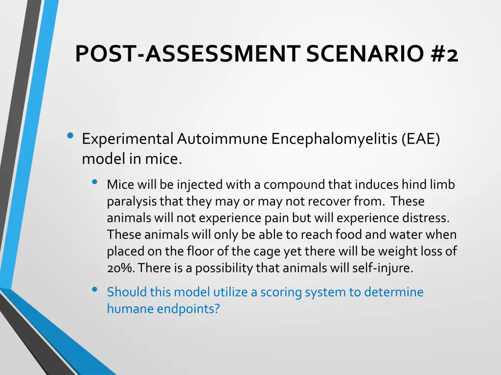 post assessment scenario 2