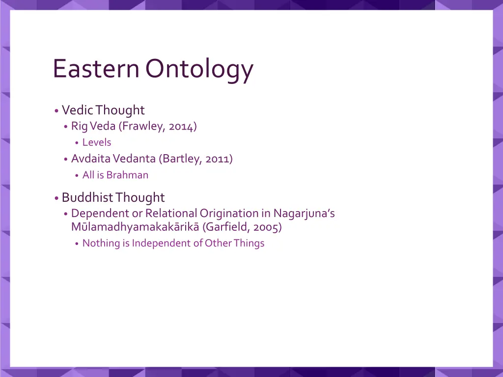 eastern ontology