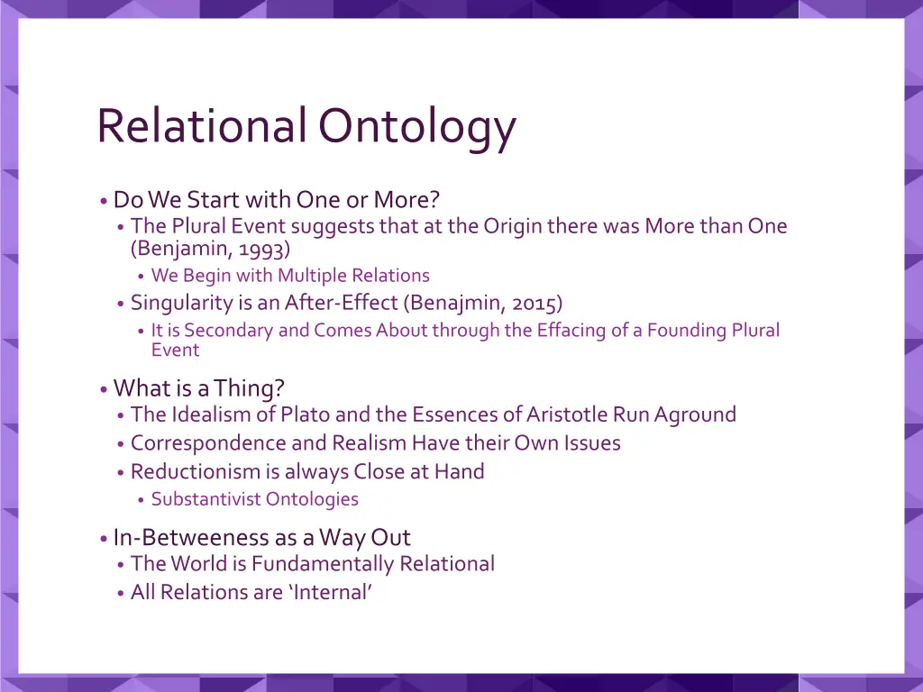 relational ontology