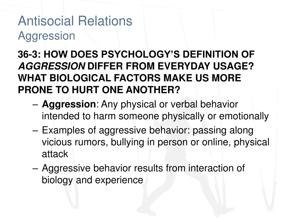 antisocial relations aggression