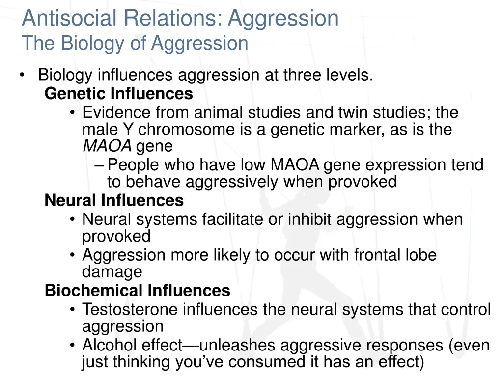 antisocial relations aggression the biology