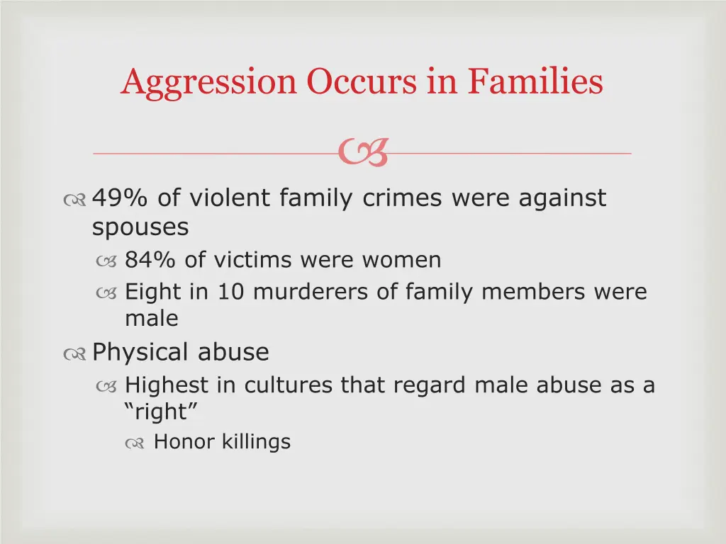 aggression occurs in families