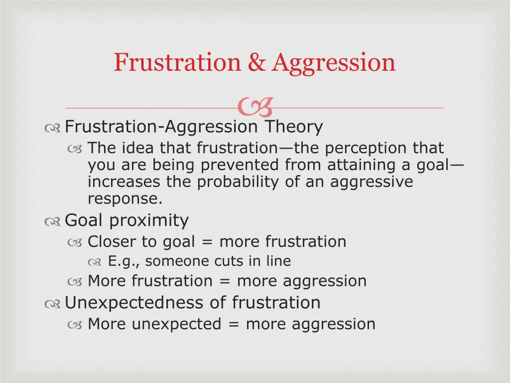 frustration aggression