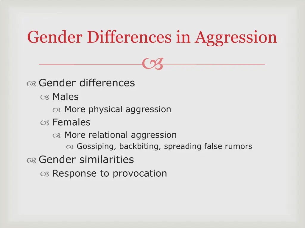 gender differences in aggression 1