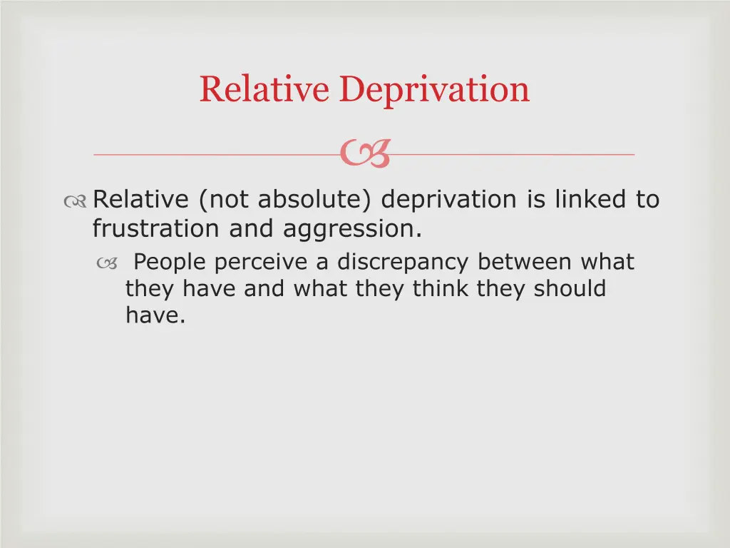 relative deprivation