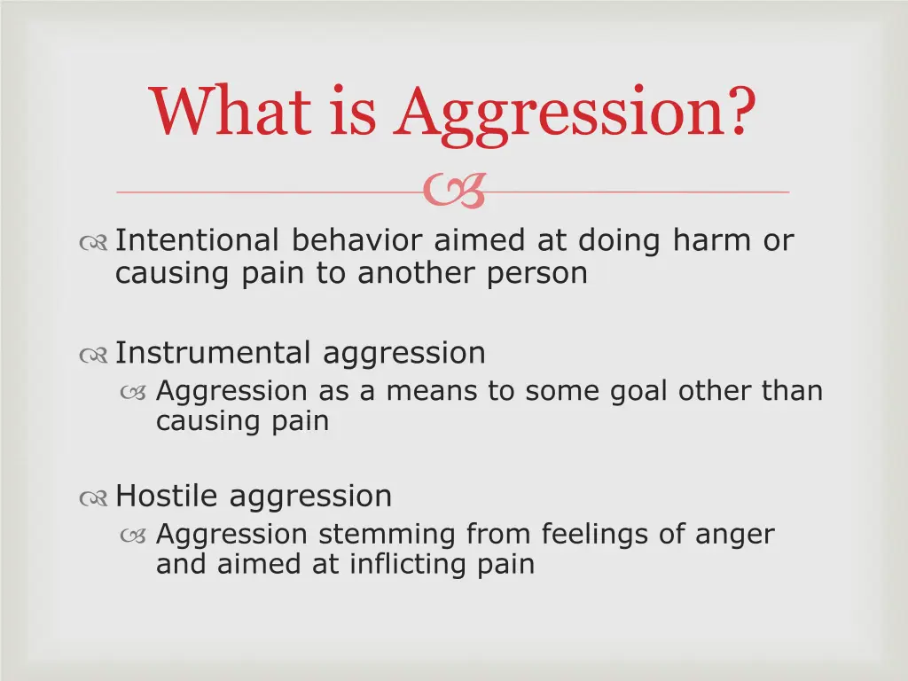 what is aggression