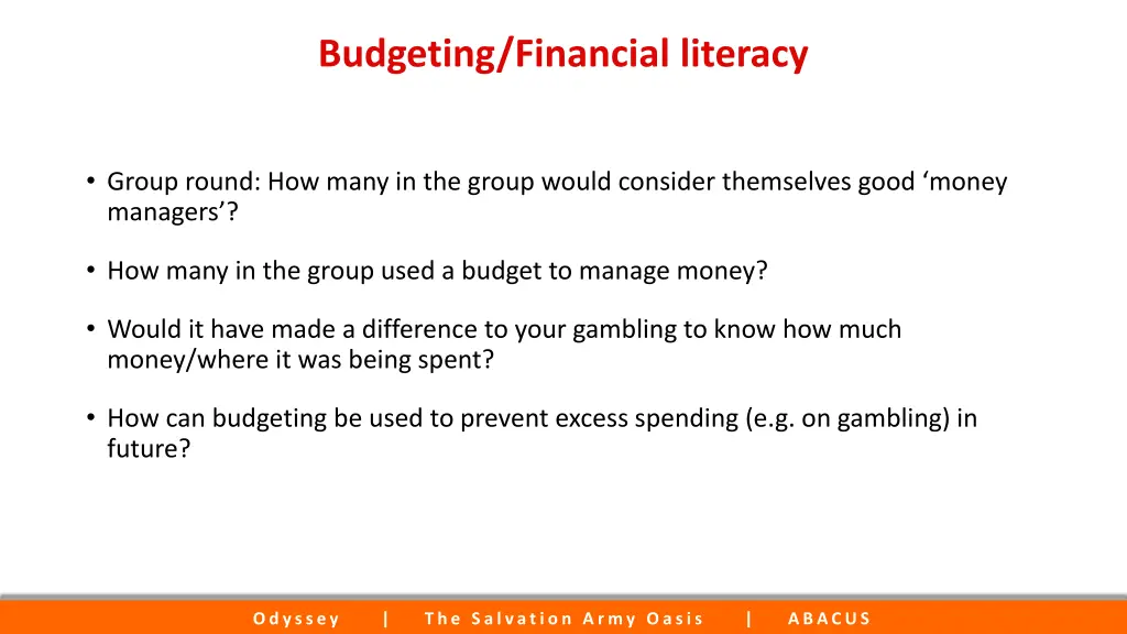 budgeting financial literacy