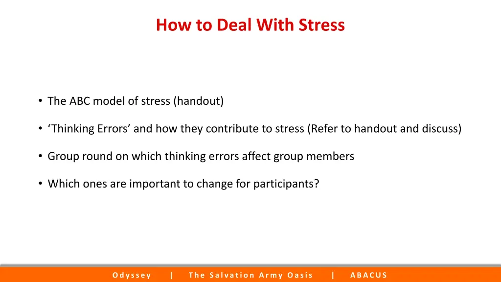 how to deal with stress