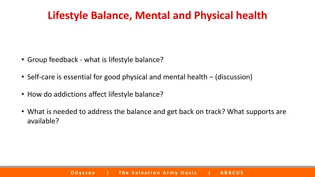 lifestyle balance mental and physical health