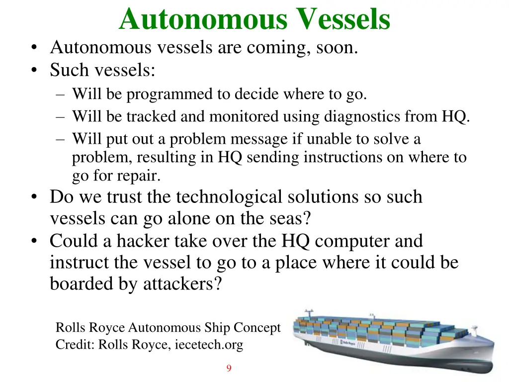 autonomous vessels autonomous vessels are coming