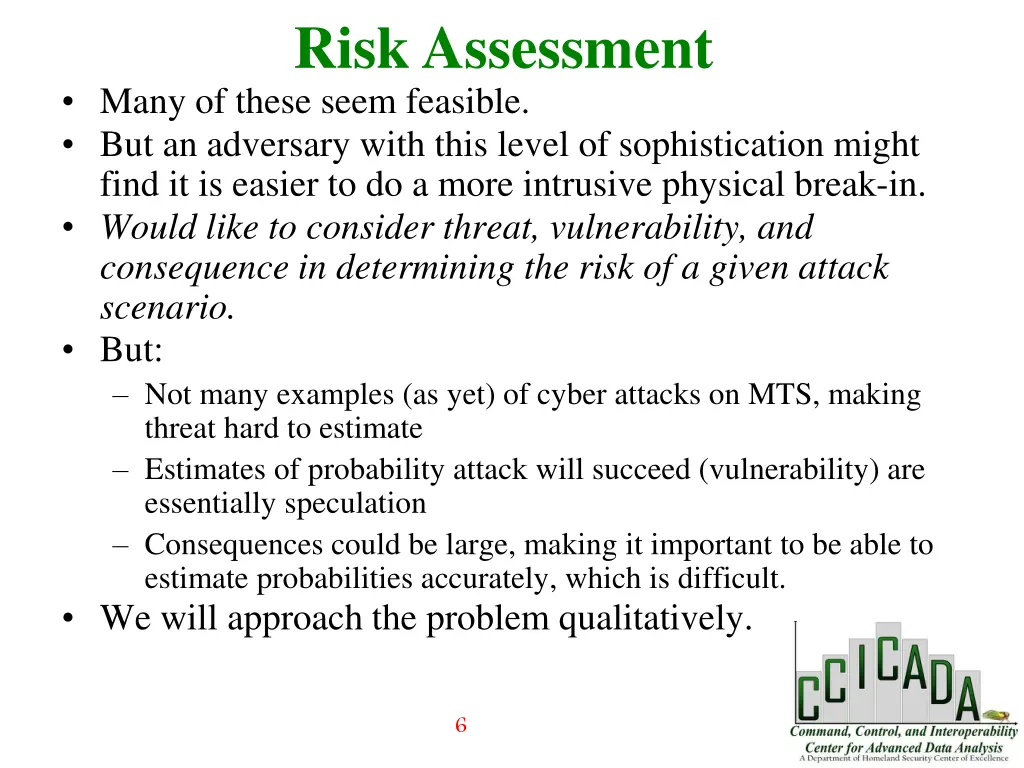 risk assessment