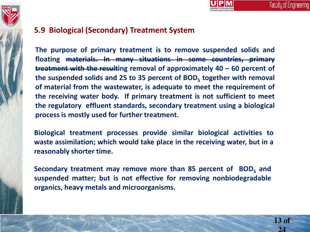 5 9 biological secondary treatment system