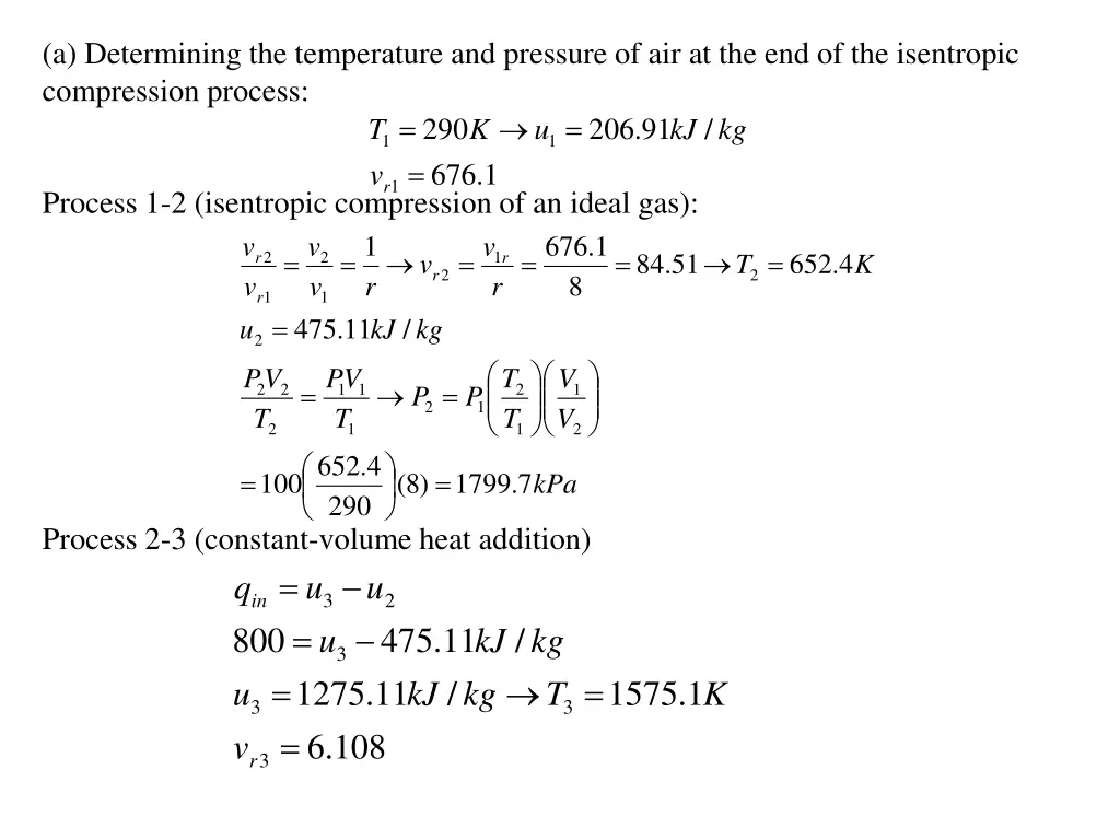 a determining the temperature and pressure