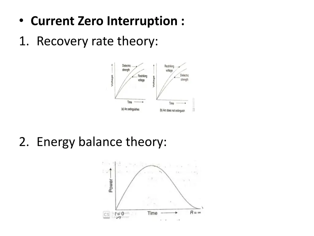 current zero interruption 1 recovery rate theory