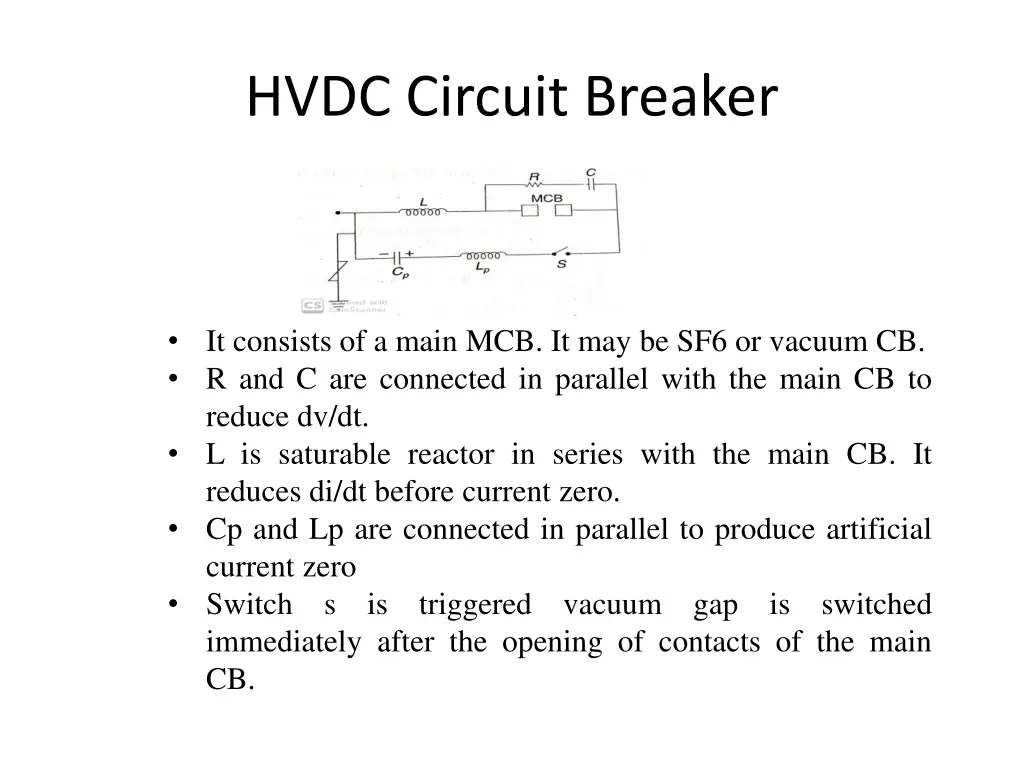 hvdc circuit breaker