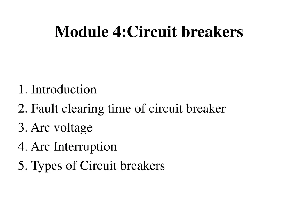 module 4 circuit breakers