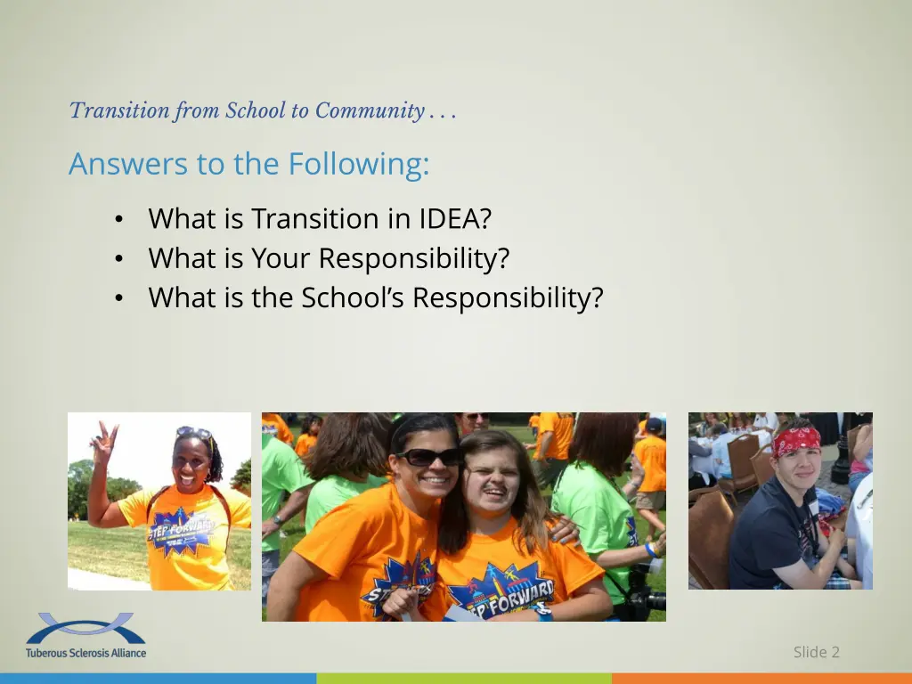 transition from school to community 1