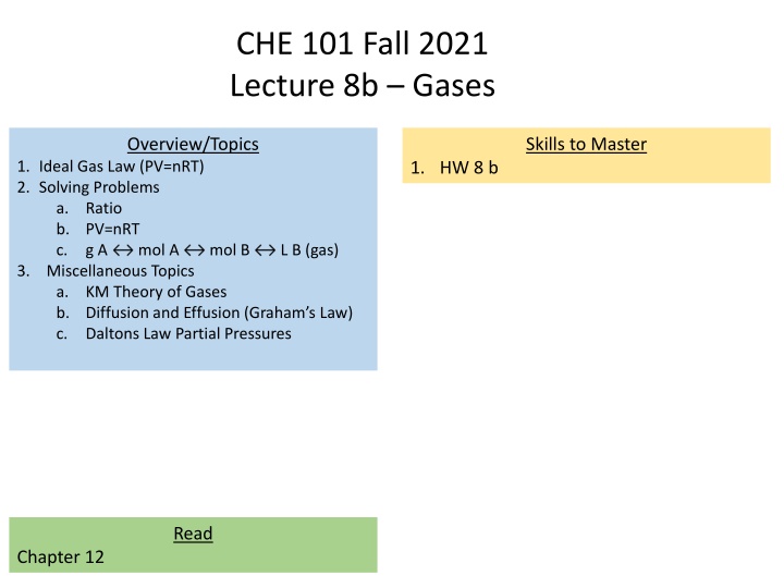 che 101 fall 2021 lecture 8b gases