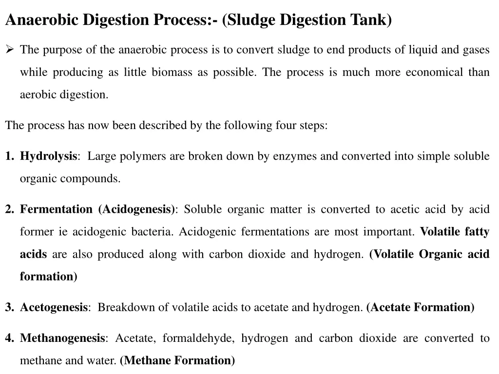 anaerobic digestion process sludge digestion tank