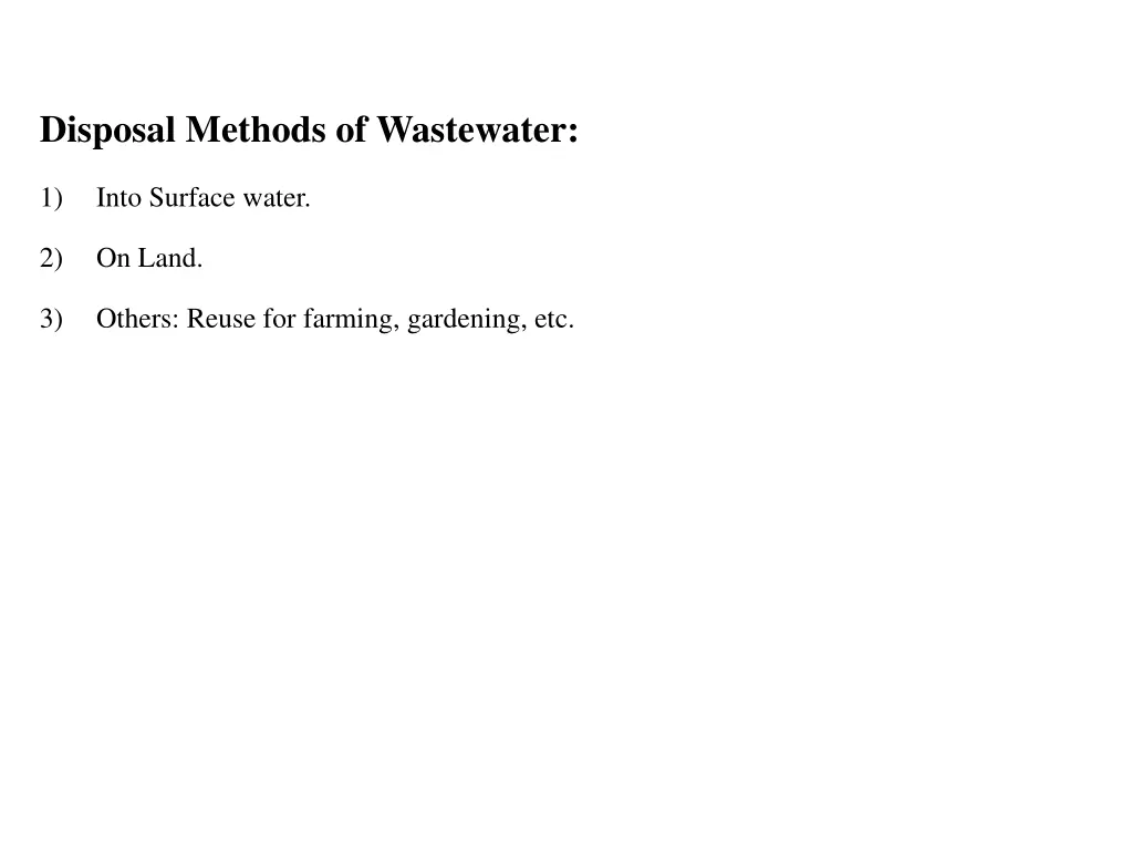 disposal methods of wastewater