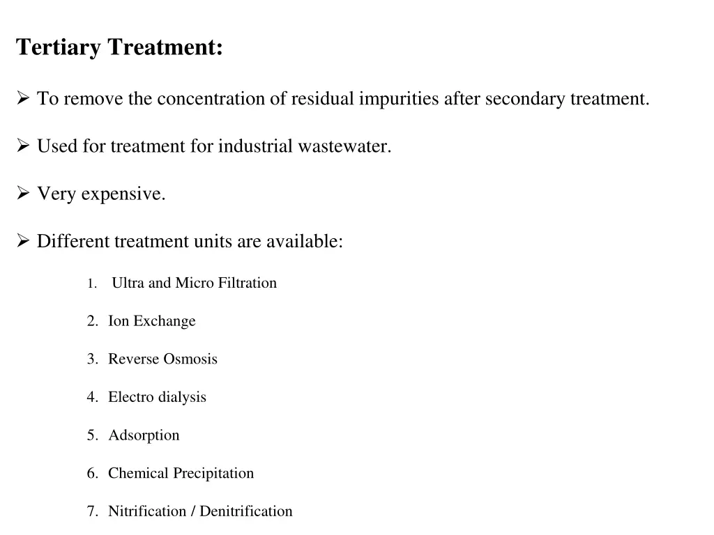 tertiary treatment