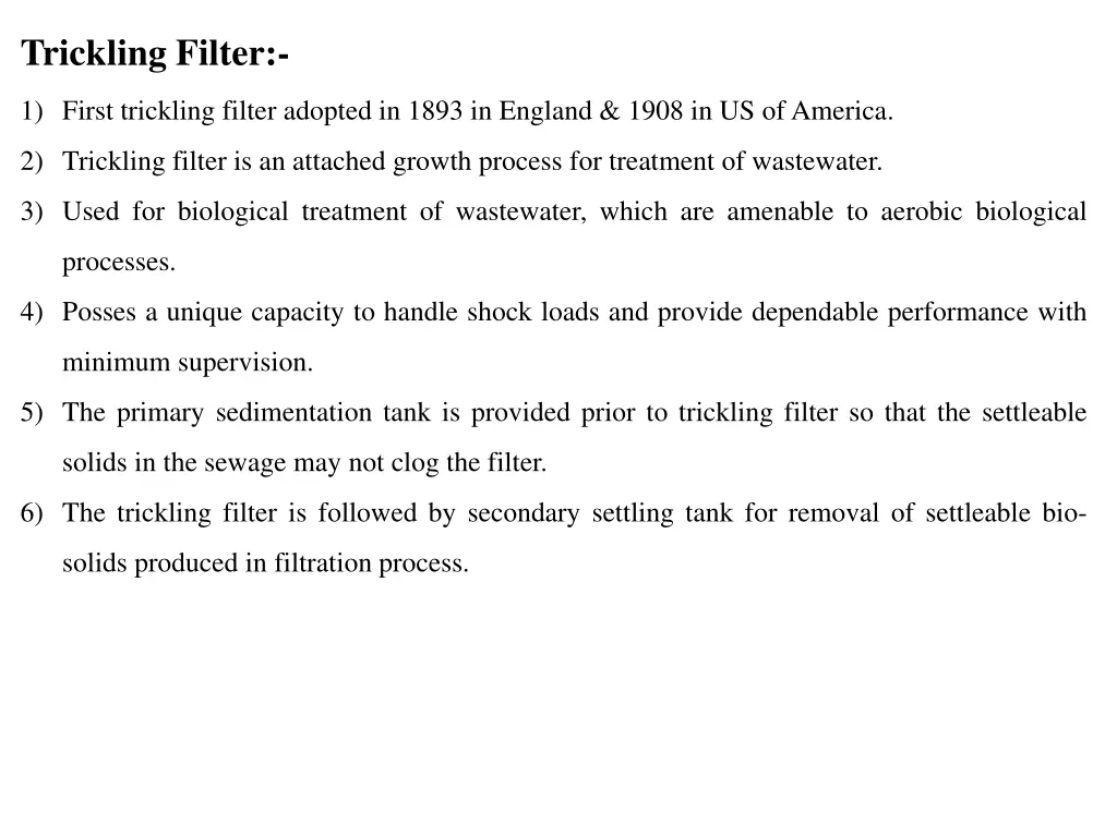 trickling filter