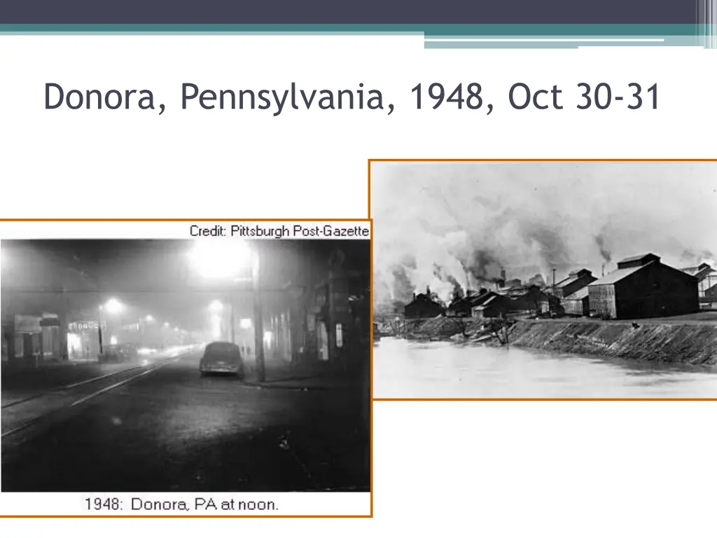 donora pennsylvania 1948 oct 30 31