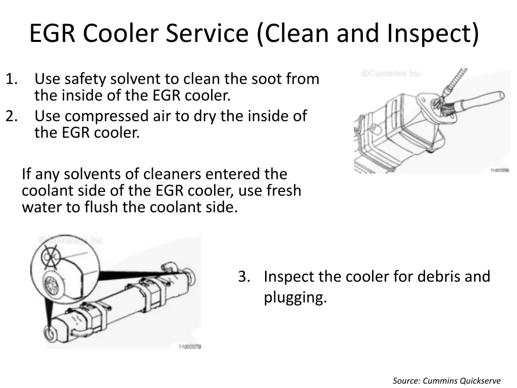 egr cooler service clean and inspect