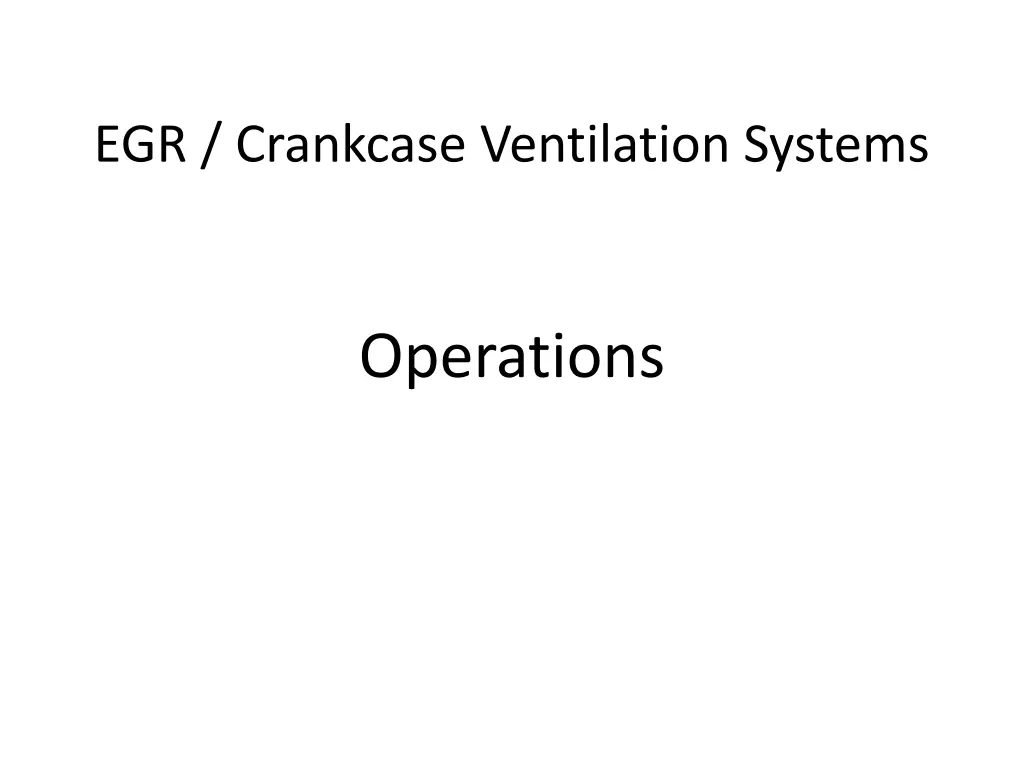 egr crankcase ventilation systems 1