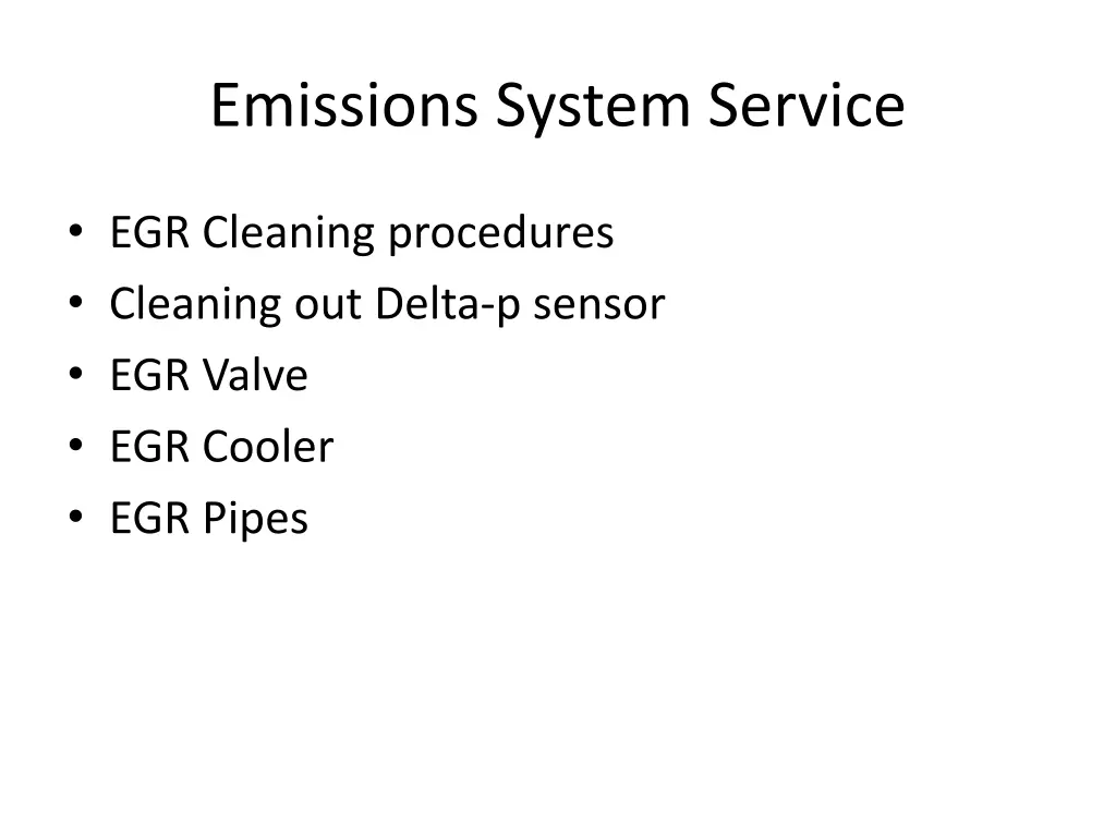 emissions system service