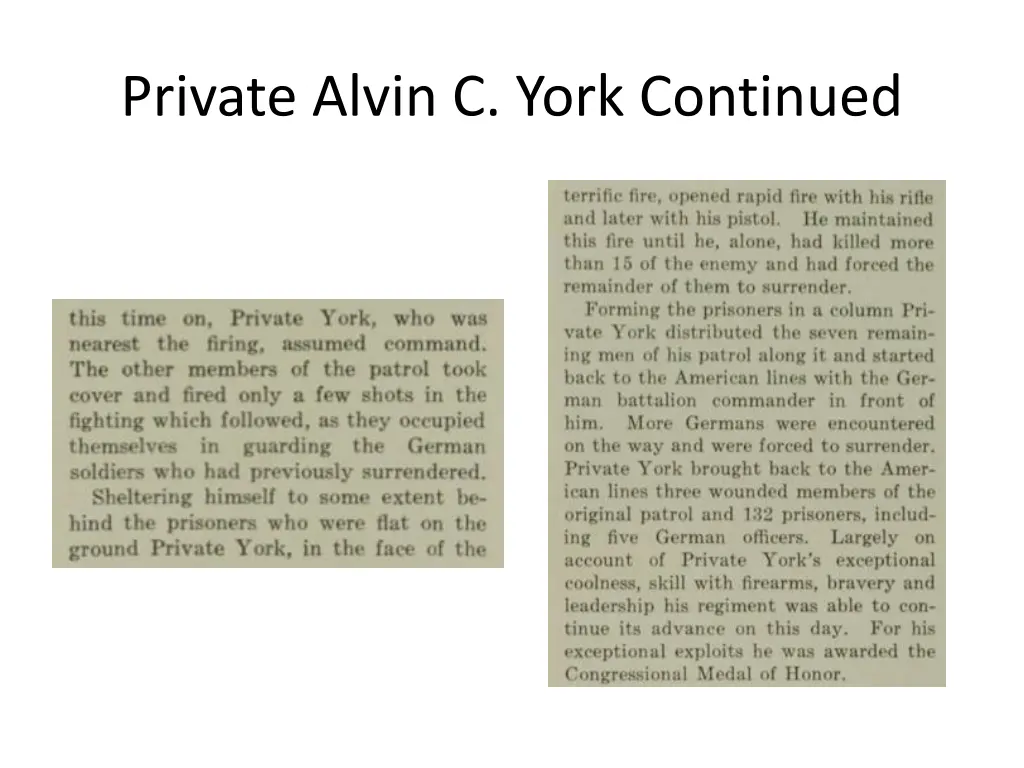 private alvin c york continued