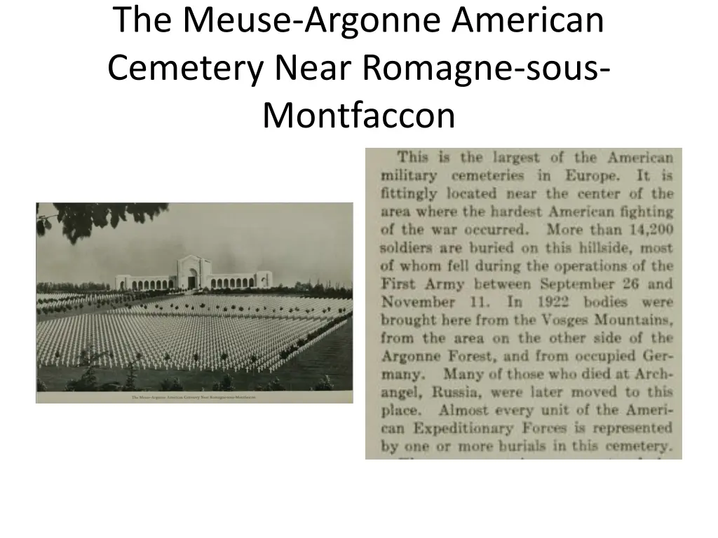 the meuse argonne american cemetery near romagne