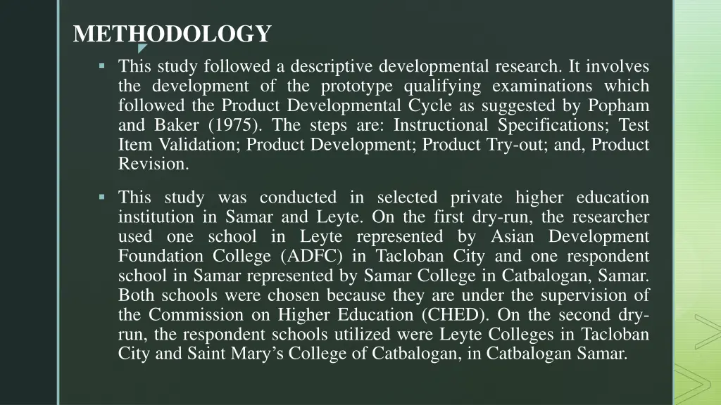 methodology this study followed a descriptive