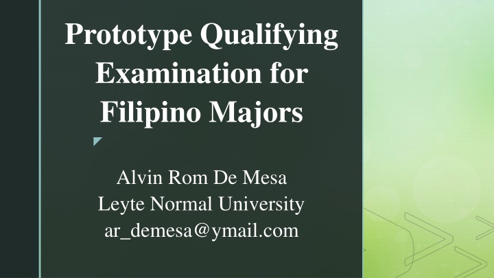 prototype qualifying examination for filipino