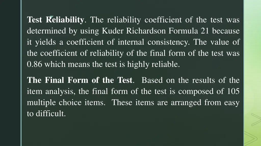 test reliability the reliability coefficient