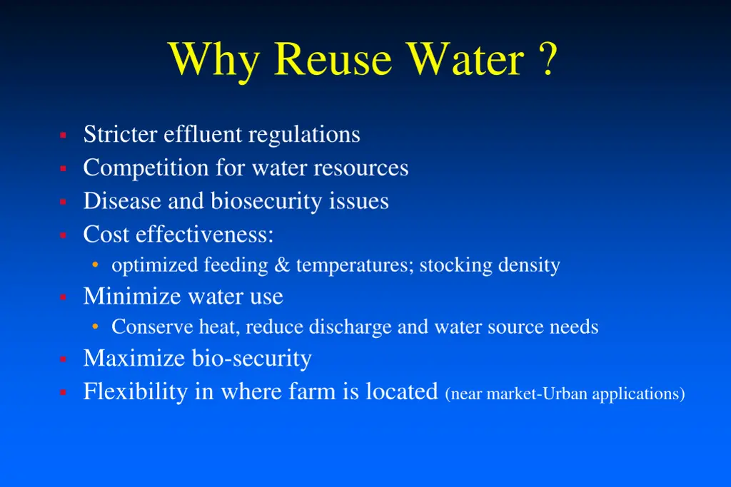 why reuse water