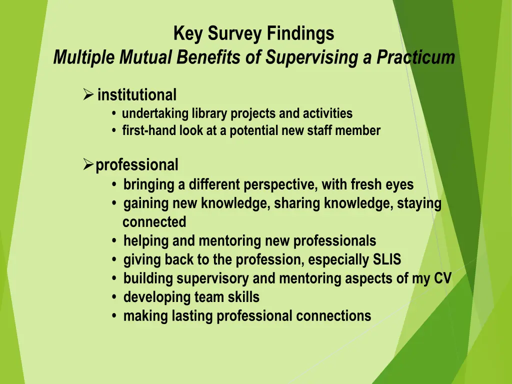 key survey findings