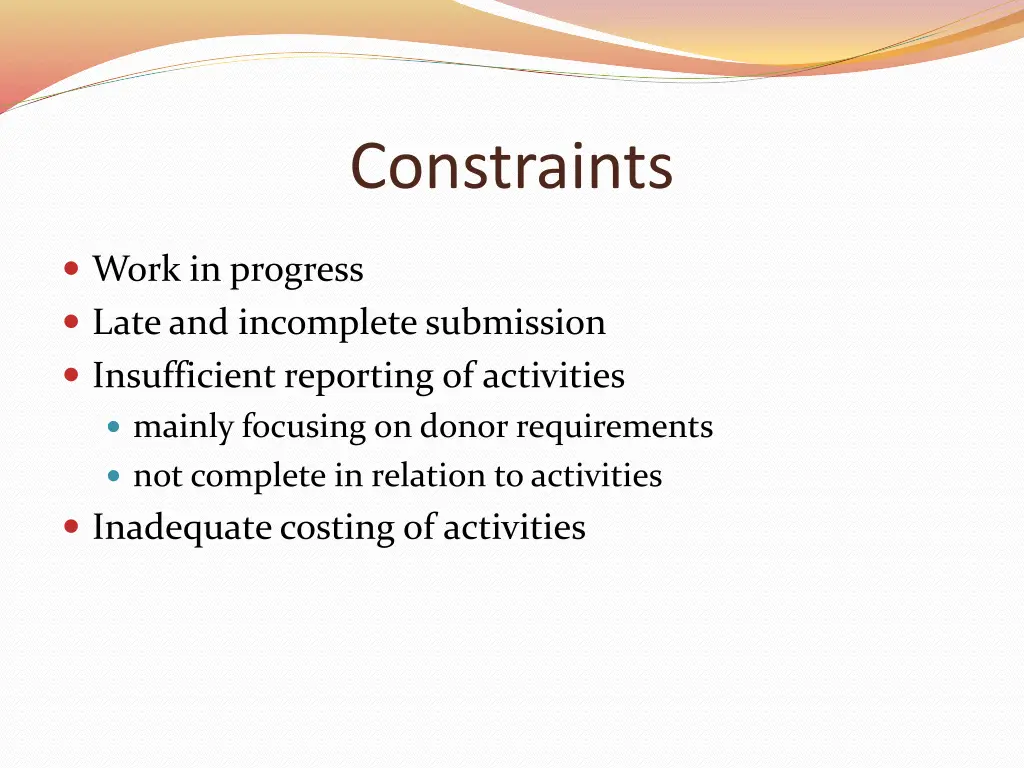 constraints