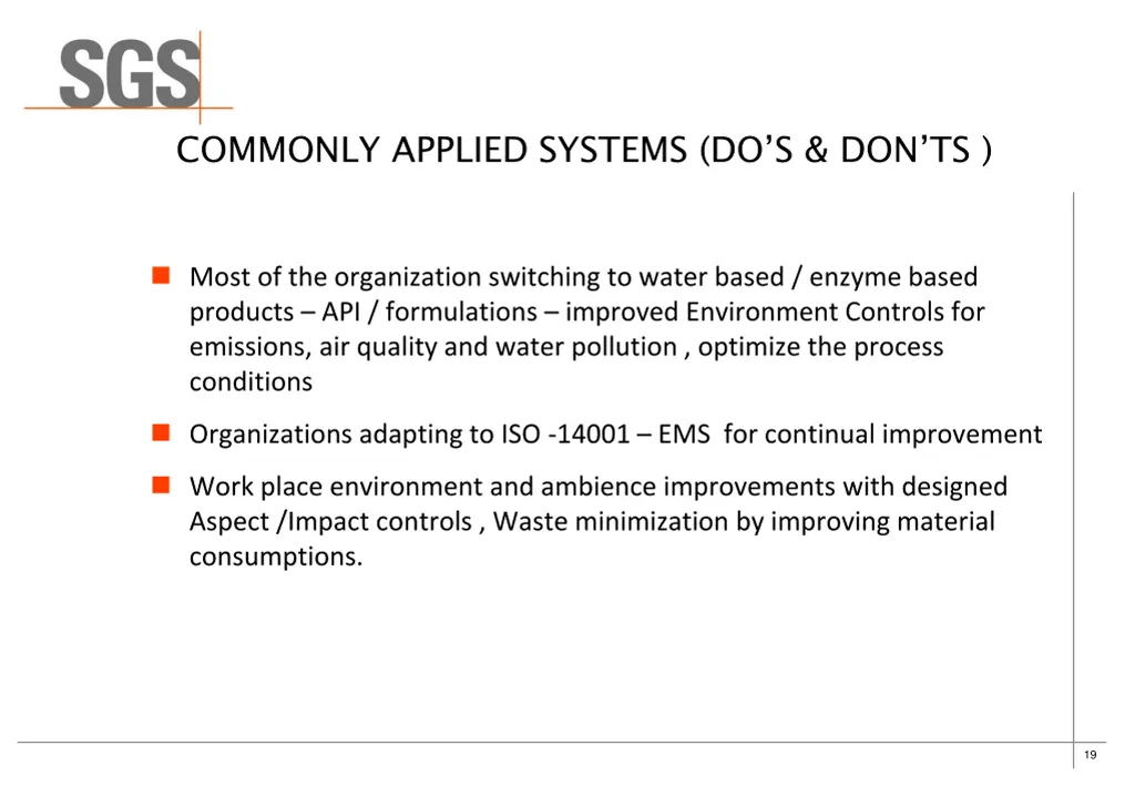 commonly applied systems do s don ts