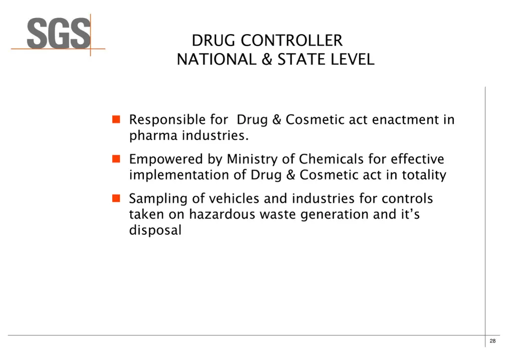 drug controller national state level