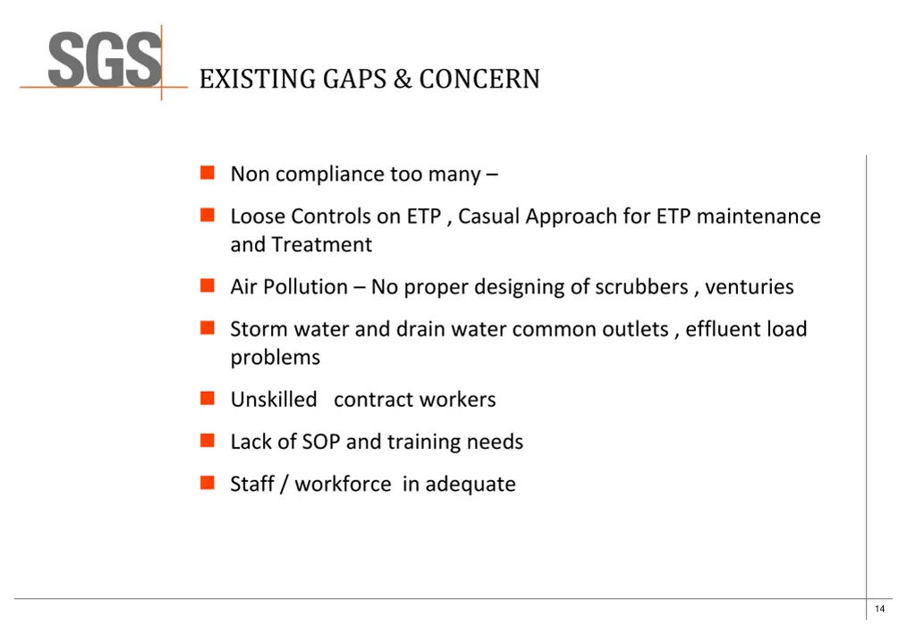 existing gaps concern