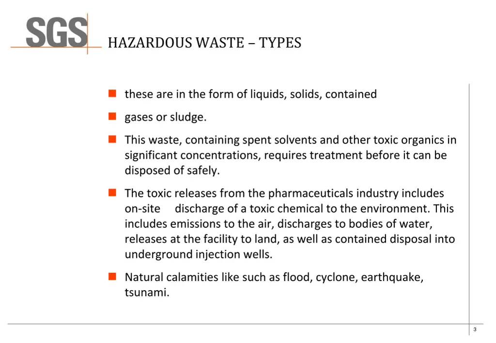 hazardous waste types