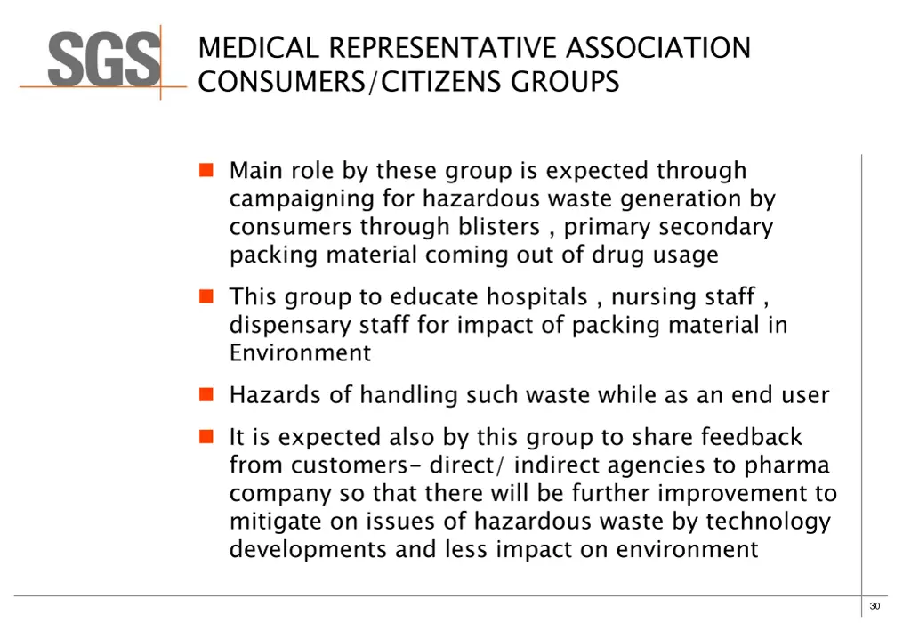 medical representative association consumers