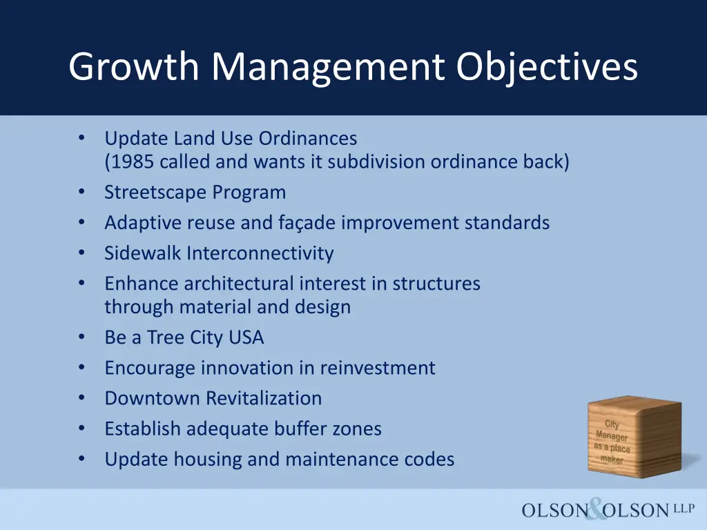 growth management objectives